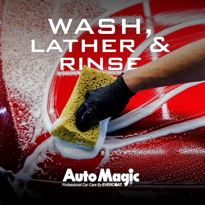 Auto Magic Wash & Wax - Car Wash Soap for Acrylic, Vinyl, Lacquer, Enamel and More - 128 Fl Oz