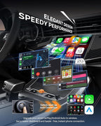 OTTOCAST Mini Cube 3.0 Wireless Carplay Adapter for Apple iPhone, 2-in-1 Car Play Android Auto Adapter, Convert Wired CarPlay to Wireless, Low Latency (Orange, USB C)