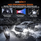 LEDMIRCY LED Rock Lights White 8PCS for Off Road Trucks RZR Boat Car Auto ATV UTV SUV Underglow Trail TRAI Rig Lights Underbody Neon Light High Power Waterproof Shockproof(8PCS-White)