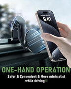 Magnetic Phone Mount for Jeep 2018-2023 Wrangler JL JLU & Gladiator JT - Dashboard Phone Holder with Magsafe for Jeep Wrangler & Gladiator Accessories (Not for 4XE)