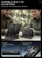 SUPCASE for Samsung Galaxy Z TriFold Case with 2 Tempered Glass Screen Protectors (UB Grip), [Compatible with MagSafe] [Built-in Kickstand] [Hinge Coverage] Military-Grade Protection Phone Case, Black