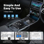 Wireless CarPlay Adapter 2 IN 1 Plug and Play Wired to Wireless Car Play Adapter Android Auto Dongle, Aux Compatible All Car Models Smart Carplay Box Support iPhone 6+/iOS 10+/Android 11.0+