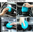 PULIDIKI Car Cleaning Gel for Car Detailing Kits Car Putty Auto Detailing Tools Car Interior Cleaner Car Cleaning Slime Car Accessories Keyboard Cleaner Blue Pink (2Pack)
