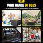 MIKKUPPA Car Trunk Organizer - 50L Collapsible Trunk Organizer, Sturdy Car Storage for SUV Auto Truck Van with Non Slip Bottom (Black)