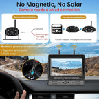Wireless Backup Camera for RV Truck: 7" 1080P HD Monitor System with Dual Antennas, 350ft Stable Range, IP69K Waterproof, IR Night Vision, 4-Channel DVR Loop Recording for Trailer Camper Pickup