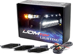 iJDMTOY 3pc Set Dark Smoked Lens Full LED Strip Front Grille Lighting Kit Compatible with 2014-up Toyota 4Runner, Includes (3) 24-SMD 6000K White LED Assy & Wiring Harness