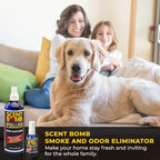Scent Bomb Odor Eliminator Spray Enzyme Based Strong Pet Odor Eliminator for Home, Air Freshener for Room, Bathroom and Kitchen, Removes Smoke Dog Pee Cat Urine Poof Smell Deodorizer, 2 Bottle