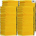 Tallew 40 Pcs Microfiber Towels:16"x16" Microfiber Drying Towels Bulk Micro Fiber Car Cleaning Cloth for Cars Drying Washing Polishing Office Windows Cleaning Household Supplies (Yellow)