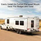 Fookoo HD 1080P 7" Wireless RV Backup Camera System for Furrion Pre-Wired RV Truck Camper, 7" IPS DVR Monitor & Rear View Camera, IR Night Vision IP69 Waterproof DIY Parking Lines - DW7Y5