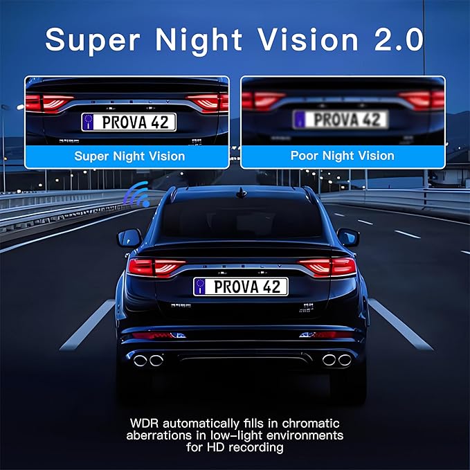 4 Channel Dash Cam 360° View, TOPGOOSE 2K Front and Rear Inside, Left Right Dash Camera for Cars, 5G WiFi & APP Control, with 64GB SD Card, G-Sensor, Night Vision, 24H Parking Mode