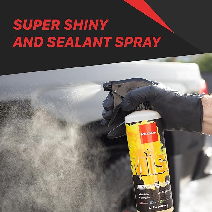 Maxshine Snow Shine Kit - Includes (1) AIO Mist Cleaner & (5) 380GSM Edgeless Microfiber Towels for Car Detailing - Auto Detailing Supplies & Accessories
