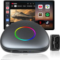 Magic Box - Wireless Carplay/Android Auto/Android AI Box 8GB+128GB, Car Video Box for YouTube, Spotify, Prime Video with Built-in 4G/ WiFi/Dual Bluetooth, OTA, GPS, microSD, OBD II, CB6D