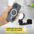 Scosche SMSTRVL MagSafe Airplane Phone Holder Mount, Magnetic Cell Phone Stand for Desk, Tray Table, Seat Back or Tripod, Plane Travel Essentials for Flying Compatible with iPhone 16/15/14/13/12
