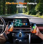 Mini Wireless Adapter for Carplay & Android Auto, 2026 Upgraded, Converts Wired to Wireless CarPlay Dongle, Plug & Play, Fast Stable Connection, Compact Design for iPhone & Android with USB/USB-C