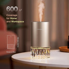 Airversa Waterless Essential Oil Diffuser Starter Kit with 2x30mL Hotel Scent Fragrance Oil for Home Room Desk Car, Battery Operated Scent Air Freshener Diffuser, 100mL Capacity, RD1 Kit Black