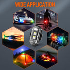 Wireless LED Strobe Lights Remote Control, 8 Colors USB Charing Waterproof Anti-Collision Flashing Emergency Warning Lights for Car Motorcycle Drone Aircraft Bike 4PCS