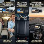 3 Channel Dash Cam 4K+1080P+1080P, 3 Inch IPS Screen, 5.8GHz/2.4G Dual Band WiFi Dash Camera for Cars, 20MB/s Fast Download, Built-in GPS, WDR Night Vision, 170° Wide Angle, G-Sensor, Loop Recording