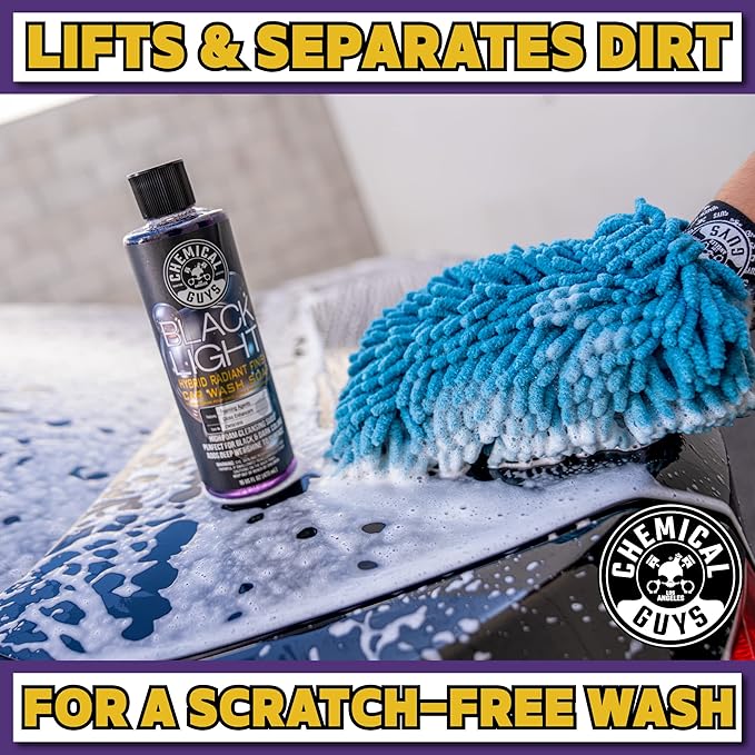 Chemical Guys CWS61916 Black Light Foaming Car Wash Soap(Works with Foam Cannons, Foam Guns or Bucket Washes)Safe for Cars,Trucks,Motorcycles,RVs&More,16 fl oz, Black Cherry Scent(packaging may Vary)