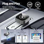 PWireless Wireless CarPlay Adapter & Android Auto Dongle 2026 Upgraded, Fast Auto-Connect, Stable Connection, Mini Size Plug & Play Adapter for iPhone & Android Auto Compatible Cars (Black)