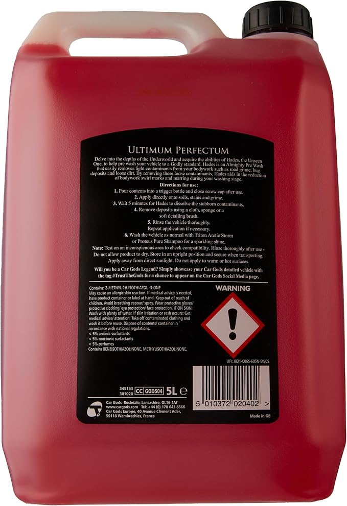 Car Gods Hades Almighty Power Pre Wash, 169 Fl Oz
