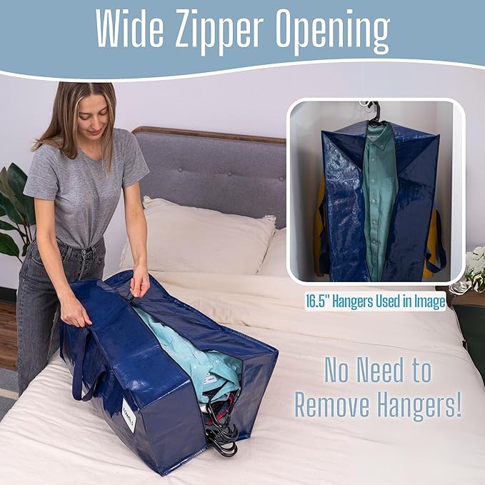 VENO 2 Pack Heavy Duty Moving Bags with Backpack Straps, Zippers & Handles, Extra Large Packing Bags for College Dorm Essentials, Moving Supplies Alternative to Cardboard Moving Boxes