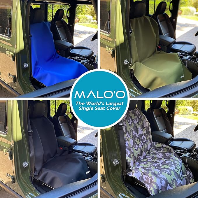 Malo’o SeatGuard Waterproof Car Seat Cover, Neoprene Universal Seat Protector for Trucks and Cars, Heavy Duty Seat Cover for Sports Gear, Dogs and Wet Clothing, Camo