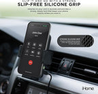 iHome Car Mount, Dashboard/Windshield/Vent Mount, Swivel Neck, Silicone Grip, Adjustable Mount Arm with Suction Cup Base (Wireless Charging Car Mount)