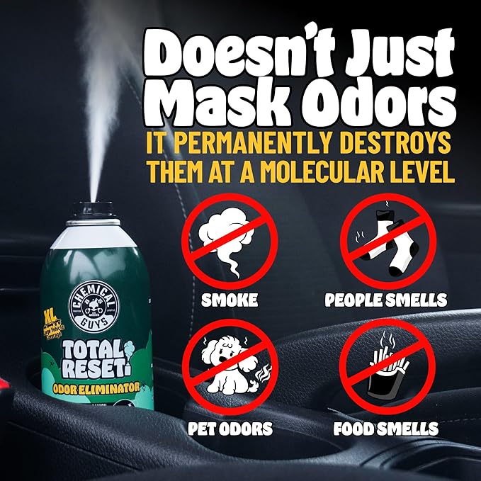 Chemical Guys Odor Eliminating Fogger 3 Pack – New Car Smell, 3 Oz Each – Set-and-Forget System to Remove Smoke, Pet, Gym, and Food Odors in Cars, Trucks, SUVs