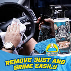 Salty Captain Ultimate 15-Piece Car Cleaning Kit – Car Wash Kit with 15L Bucket, Hand Mitt Towels, Brushes & 4x Cleaning Fluids – 2-in-1 Foam & Flush Gun compatible with Garden Hose – Premium Quality