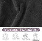 KinHwa Dog Towels Super Absorbent Microfiber Dog Drying Towel for Drying Dogs Soft Pet Bath Towels and Cats with Embroidered Paw Black and Grey 30inch x 50inch