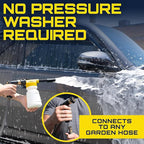 Foam King™ Gun Car Wash + Power Foam Car Wash Soap Strip (10ct = 5 Car Washes) - Connects to Garden Hose, Ultimate Scratch Free Cleaning Snow Blaster Cannon Washing