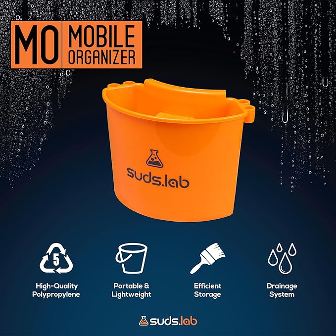 Suds Lab Car Wash Organizer - Detailer Cleaning Caddy and Multipurpose Hanging Organizer Attachment for Home, Garden, Camping, Fishing Tools, Universal Fit