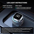 Wireless CarPlay and Android Auto Adapter, Ultra-Compact Aluminum Design with Dual-Band Technology, USB-C/USB-A Compatible for Wired CarPlay Vehicles