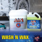 AIM Chemicals Wash N Wax Car Soap - pH neutral for cars, trucks, boats, and RVs. Protects wax and sealants. Use with foam cannon or hand wash. Ideal for detailing and cleaning supplies (AC WW5)