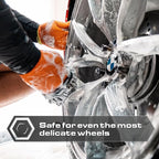 Blackline Car Wheel Mitt -Premium Scratch Free Microfiber Wash Mitt for Automotive Cleaning|Car Detailing Accessory Works with Bucket, or Foam Cannon | 70%/30% Microfiber Blend