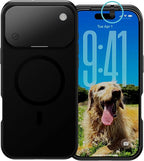 Spy-Fy iPhone 17 Pro Max Privacy Case | Front and Rear Camera Covers | MagSafe iPhone Case with Lens Protection | Camera Blocker for Privacy and Safety | Slim Shockproof Phone Cover 6,9-inch Black