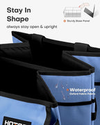 HOTOR Trunk Organizer for Car - Car Organizer, Foldable Trunk organizer for SUVs & Sedans, Sturdy Organization for Car Accessories, Tools, Sundries, Blue, 2 Compartments, 21.3"×12.6"×10.6" | Foldable, Sturdy Organization, for Car Accessories, Tools, Su...