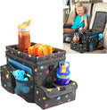 High Road CarHop Car Caddy Organizer with Road Trip Cooler, Car Cup Holder Bin, Sturdy Snack and Play Lid and 6 Organization and Storage Pockets, Starry Night