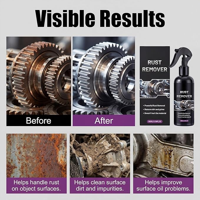 Iron Remover Spray Iron Out Fallout & Rust Remover for Car Detailing Safely Dissolves Iron Particles on Auto Paint, Wheels, Motorcycle, RV & Boat, Ideal Before Clay Bar, Wax & Car Wash