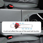 2Pack Leather Seat Gap Filler, Fill The Gap Between Seat and Console, Car Crevice Catcher Blocker Stop Things from Dropping, Universal Gap Stopper Crack Plug for Car SUV Truck (Red)