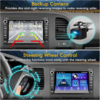 Car Radio Stereo for Chevy Silverado 2007-2014 Tahoe GMC Sierra Yukon,2+64G Android 13 Touch Screen Head Unit with CarPlay Android Auto Bluetooth GPS Navigation Backup Camera