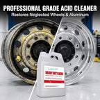 Nanoskin Heavy Duty Acid Aluminum Brightener & Wheel Cleaner 1 Gallon – For Professional Use Only | Industrial Strength Cleaner for Oxidation Removal, Aluminum Shine Restoration & Fleet Maintenance