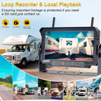 AMTIFO Wireless RV Backup Camera System - 2 HD 1080P Cameras with 7" Split-Screen Monitor,Compatible with Furrion Pre-Wired RVs,Loop Recording,Night Vision,Easy Install for Trailers Campers Trucks