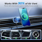 Lecork for Magsafe Car Mount, 15W Magnetic Wireless Charger for iPhone, Magsafe Air Vent Car Holder Charger for iPhone 17 Pro Max/16/15/14 13, Samsung S26/S26+/Ultra, RGB LED Design