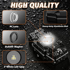 LED Rock Lights Trail Rig Lamp Rocklights 6500K Pure White LED Neon Underglow Lights IP68 Waterproof 9-24V for Off Road Truck Golf Carts ATV UTV SUV SXS RV Motorcycle Boat (4 Pods)