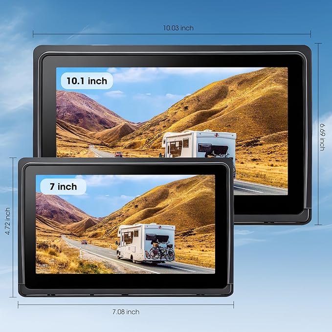 Wireless RV Backup Camera System 7" 1080P Touch Screen & 3 Cameras, Compatible with Furrion Pre-Wired Plug, DVR Monitor & Waterproof Night Vision Rear Side View Camera for Trailer Truck, A13