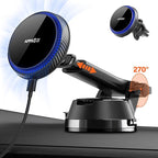 APPS2Car for 15W Car Mount Charger, for iPhone 16 Wireless Car Charger Magnetic Car Phone Holder Mount, Dashboard Windshield Vent for iPhone 16/15/14/13/12 Series, Compatible with MagSafe and Case