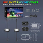 MICTUNING C2 Max RGB+IC Chasing Color Rock Lights - 2 pcs (Not inlcude Controller)