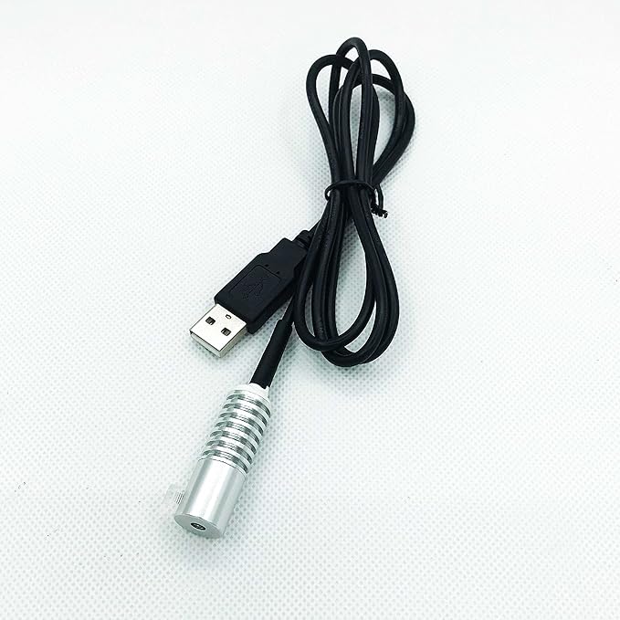 Side Glow Fiber Optic USB Light Source Illuminator Fiber lamp Light Source Guide Fiber LED Light Source 5V Fiber Small Light Source(Green, 4mm)