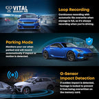 Vital Dash Camera Pro 2026 Dashcam Front and Rear Camera for Cars Dual Car Camera with Night Vision, G-Sensor 24/7 Parking Surveillance, Loop Recording, Wide Angle Easy Setup Vital Dash Cam Pro FHD